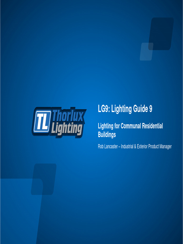 Communal Lighting Design Guide | PDF | Lighting | Light Emitting Diode