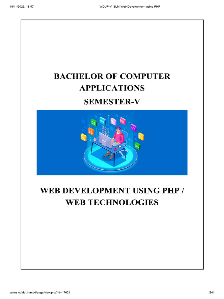 Web Development using PHP | PDF | Software Architecture | Software
