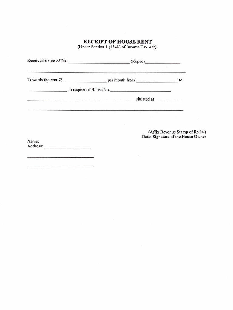 House Rent PDF