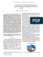 Thermochemical Conversion of Municipal Solid Waste - An Energy Potential and Thermal Degradation Behavior Study