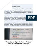 Unit 2 - Types of Production Process