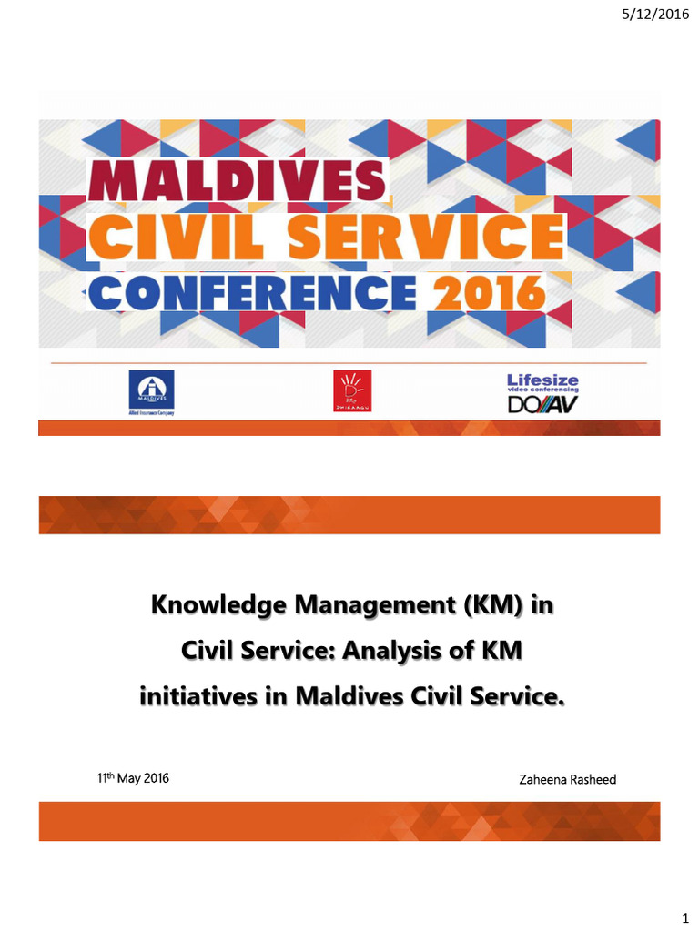Knowledge Management (KM) in Civil Service Analysis of KM Initiatives