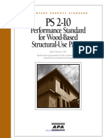 2010 PS 2-10 Performance Standard For Wood Based Structural Use