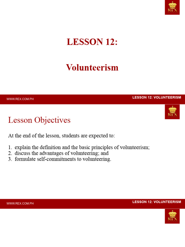WHAT IS THE CONCEPT OF VOLUNTEERISM intelligence overview