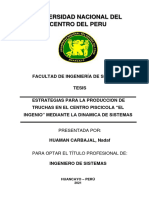 Estrategias para La Produccion de Truchas en El Centro Piscicola "El Ingenio" Mediante La Dinamica de Sistemas