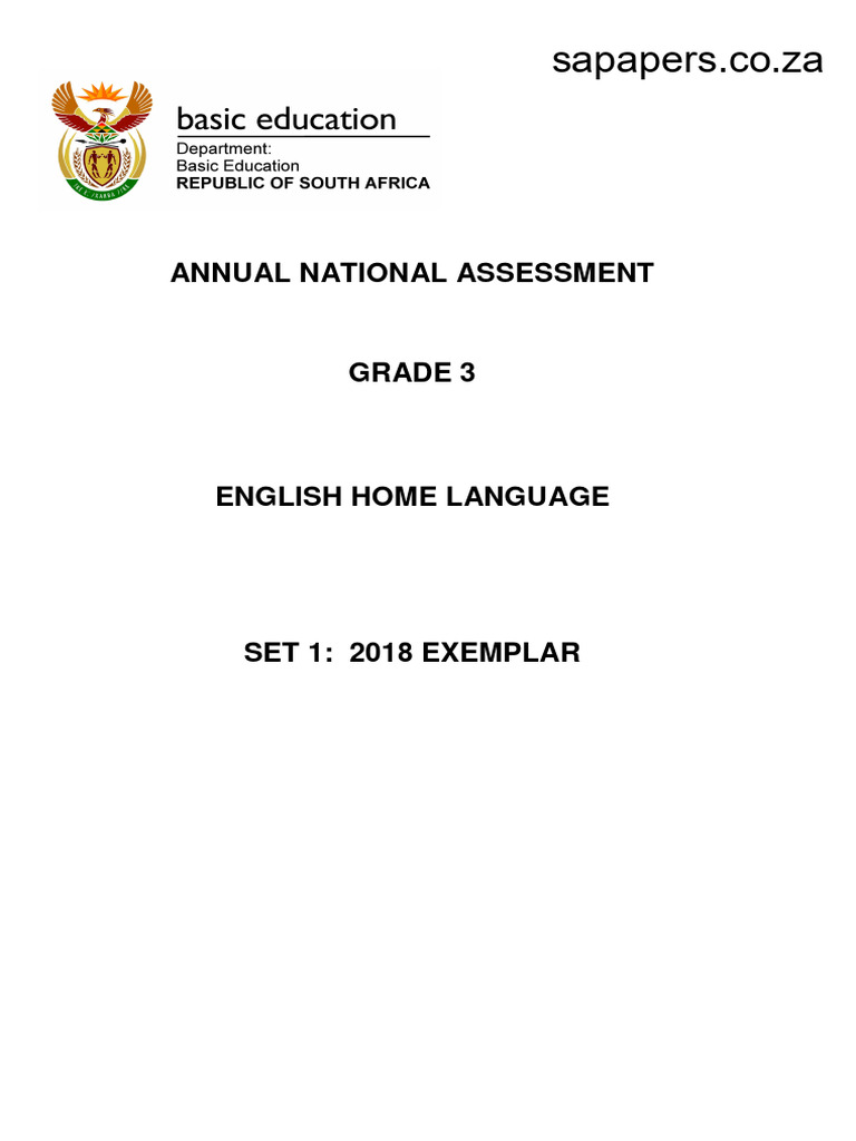 English Grade 3 PDF Educational Assessment Question