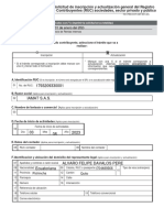 Formulario Inscripcio - N y Actualizacio - N de La Informacio - N Del Ruc y Ruc Sociedades - 015852-1