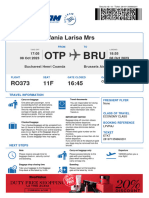 Your Boarding Pass To Brussels - TAROM