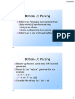 BottomUpParsing ShiftReduceParsing