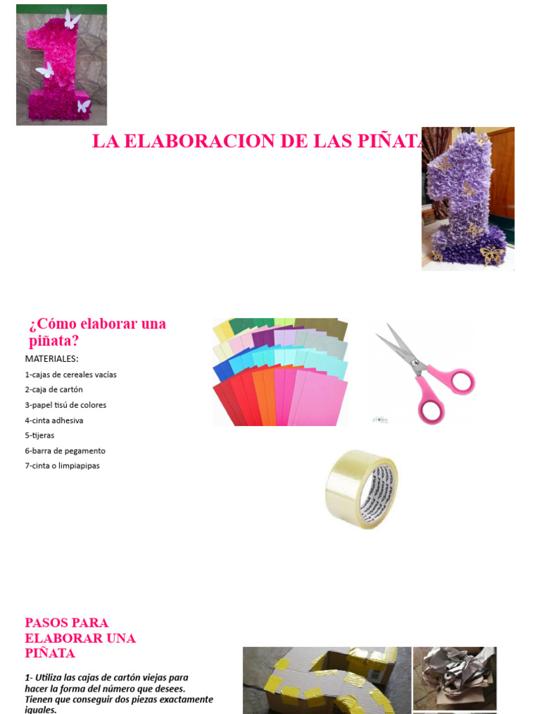 Instructivo para hacer piñatas de cartón | PDF