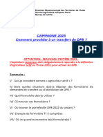 DPB 2023 - Comment Procéder À Un Transfert