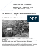Krumpak (2020) 100 Years Since 1918. How - Rather WHY The Czechoslovak Nation Was Born (Update)