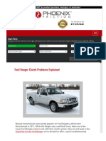WWW Phoenixfriction Com T Ford Ranger Clutch Problems Aspx