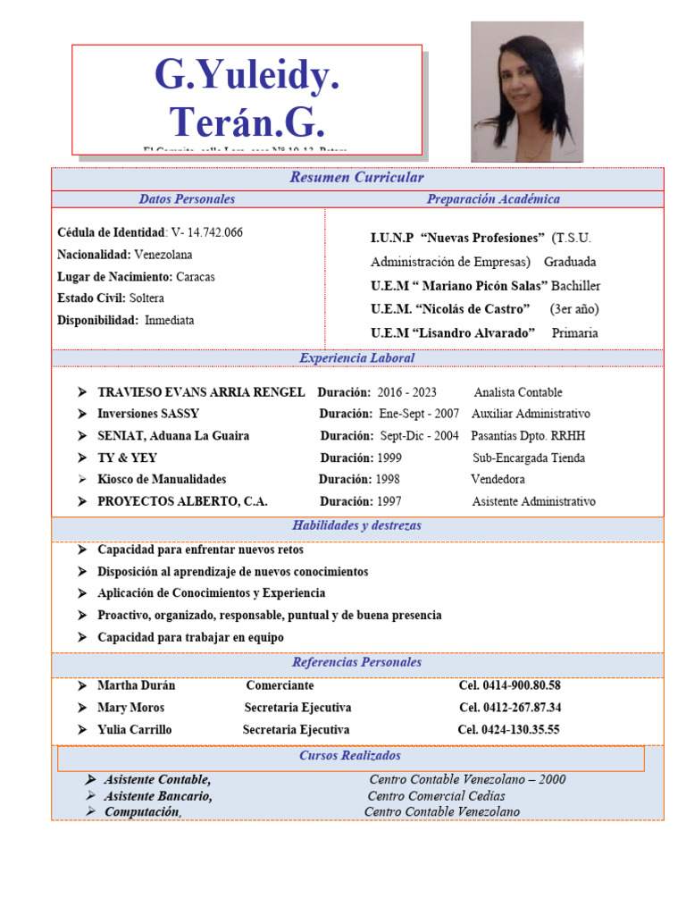 Curriculum Yule 2024 PDF Industrias de servicio Servicios financieros