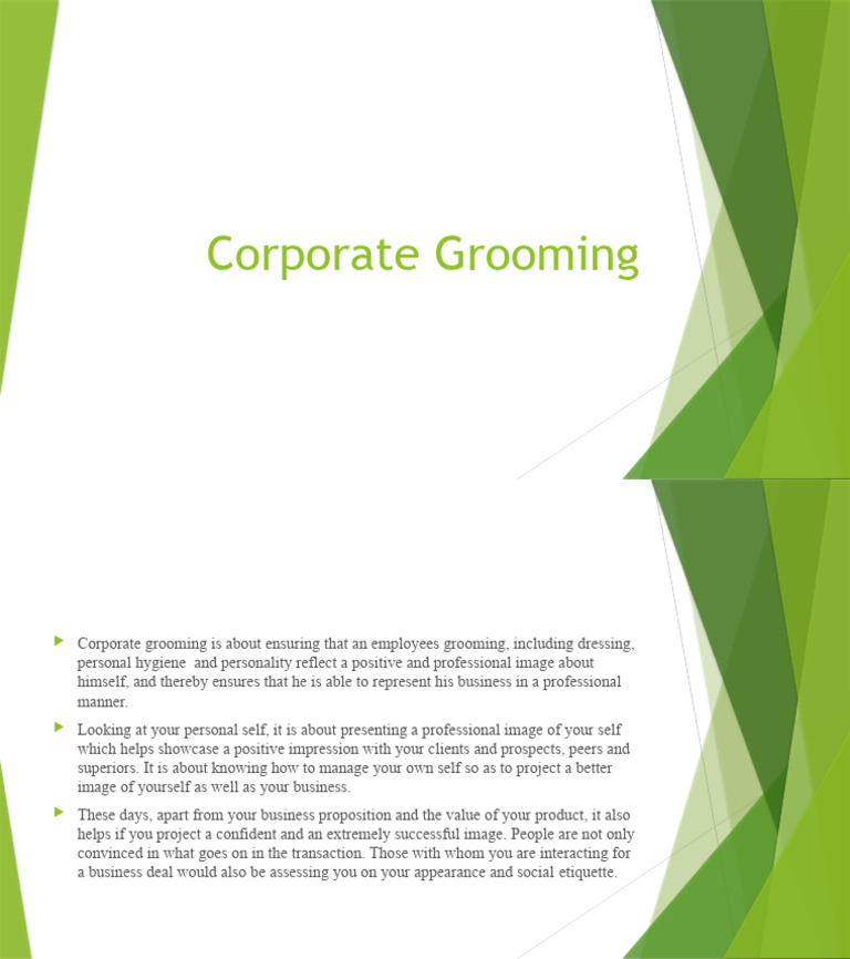 Corporate Grooming | PDF