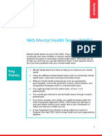 Nhs Mental Health Teams Factsheet