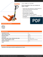 Ficha Técnica Traspaleta Hidráulica