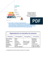 Necesidades y Segmenatción de Mercados