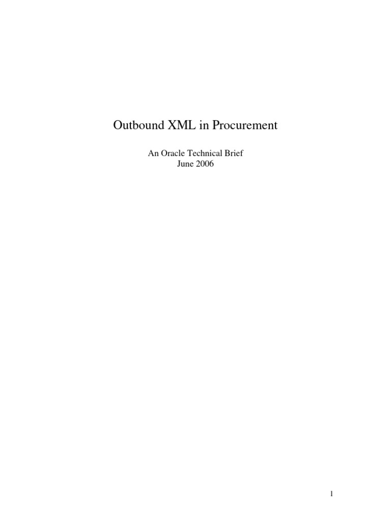 Outbound XML Purchase Orders in Oracle | PDF | Xml | Pl/Sql