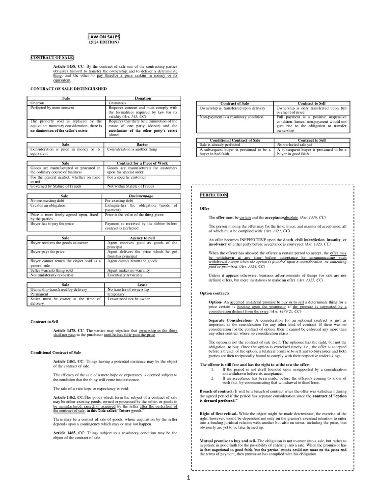 SALES1 PDF Offer And Acceptance Option Finance 