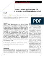 Acta Ophthalmologica - 2018 - Peyman - Topical Cyclosporine A Versus Prednisolone For Herpetic Stromal Keratitis A