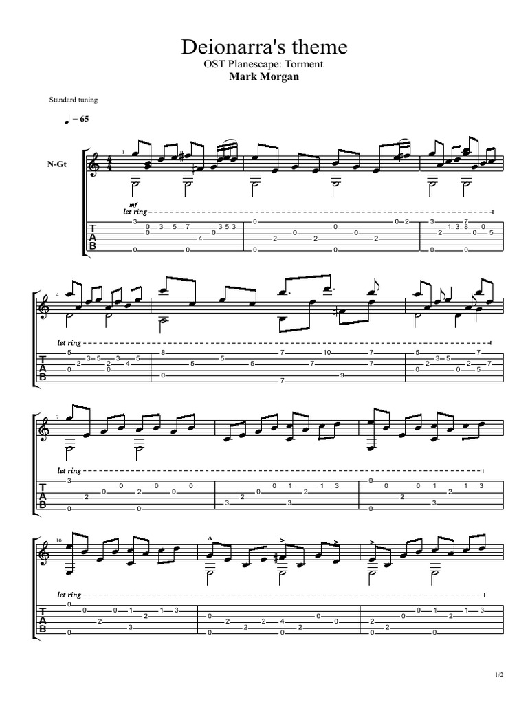 OST_Planescape_Torment_-_Deionarras_Theme | PDF