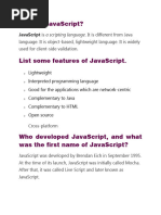 JavaScript Questions