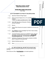 Pss HR Employment Certified Application