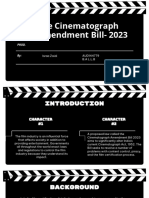Cinematograph Bill, 2023 - Legislatie Drafting