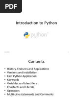 1 - Introduction To Python