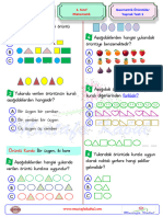 1.sınıf Matematik-Geometrik Örüntüler-Yaprak Test-1