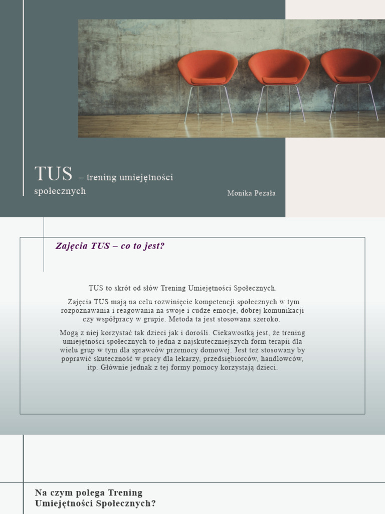 TUS - Trening Umiejętności Społecznych | PDF