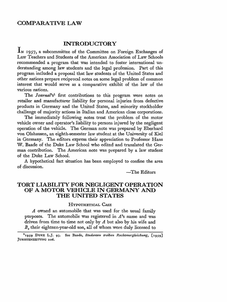 Negligent Operation Of A Motor Vehicle Mass