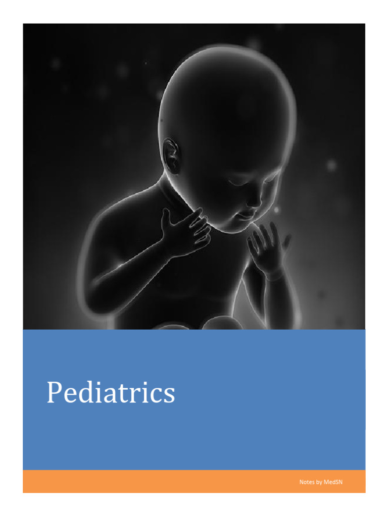 Pediatrics: Notes by Medsn | PDF | Anemia | Congenital Heart Defect