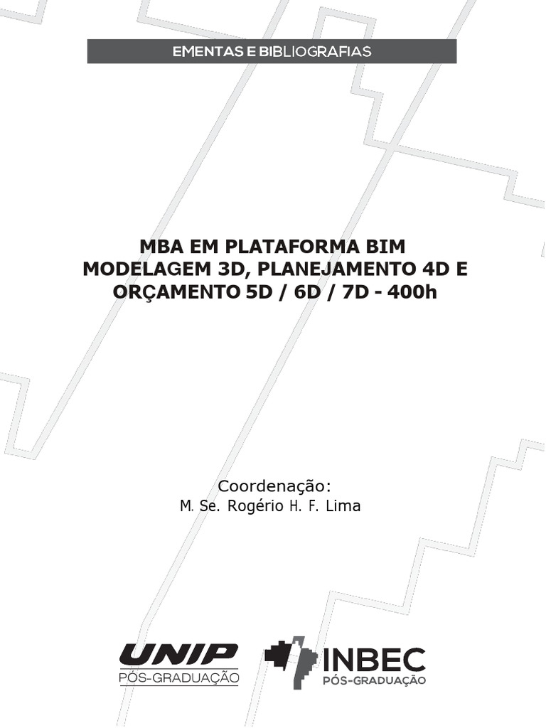 MBA em Plataforma BIM: Modelagem e Gestão | PDF | BIM | Orçamento