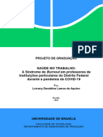 A Síndrome de Burnout em Professores de Instituição Particulares No DF