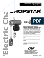 CM Shopstar Electric Chain Hoist 2011 March 620-M