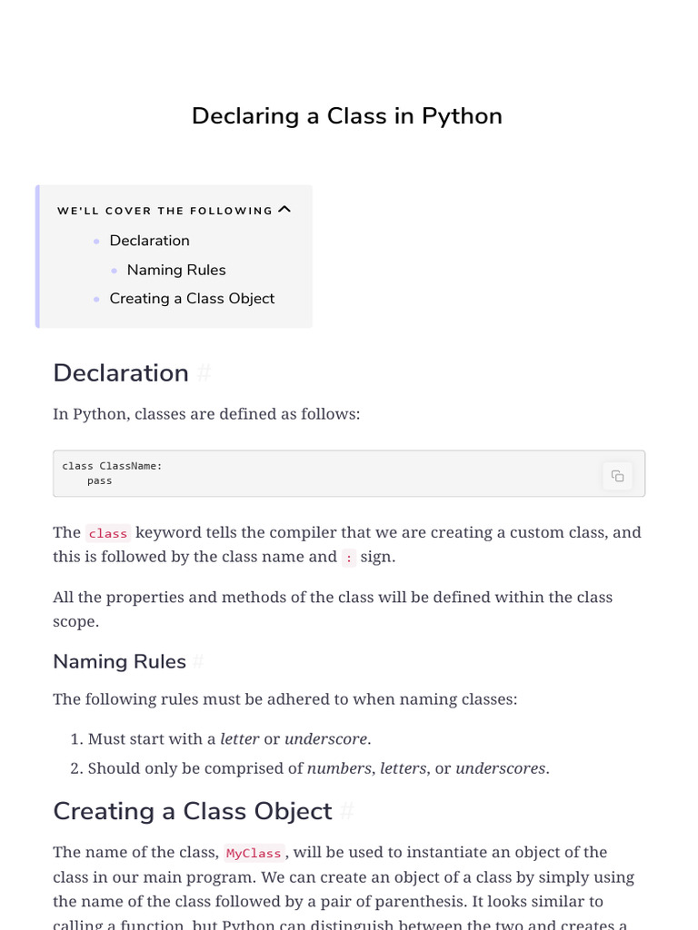 4_Declaring_a_Class_in_Python | PDF
