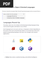 2 Modern Object Oriented Languages