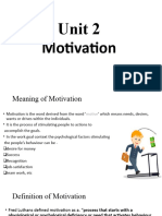 Unit 2 Motivation OB