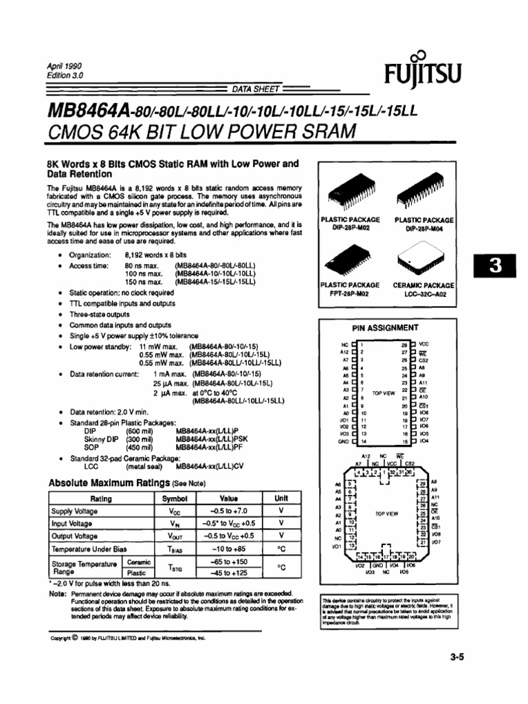 MB8464A Datasheet 2 | PDF
