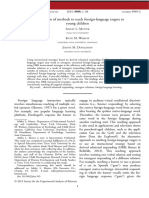 A Comparison of Methods To Teach Foreign Language Targets To Young Children