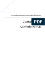 Contabilidad Administrativa: Licenciatura en Administración de Empresas