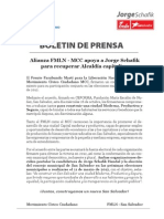 Boletin de Prensa - MCC y Jorge Schafik - FMLN