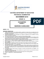 Grade 10 Provincial Exam Accounting P1 (English) November 2019 Possible Answers - 050305