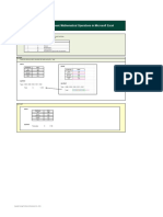 Week 1 Basic Mathematical Operations in Microsoft Excel L