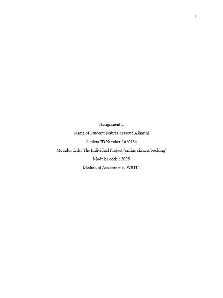Online Booking System Assignment 2 Chapter 1 To 5 Compete | PDF ...