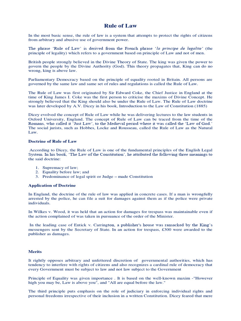 The Insider's Guide to the Rule of Law: A Sovereign Citizen's Worst Nightmare