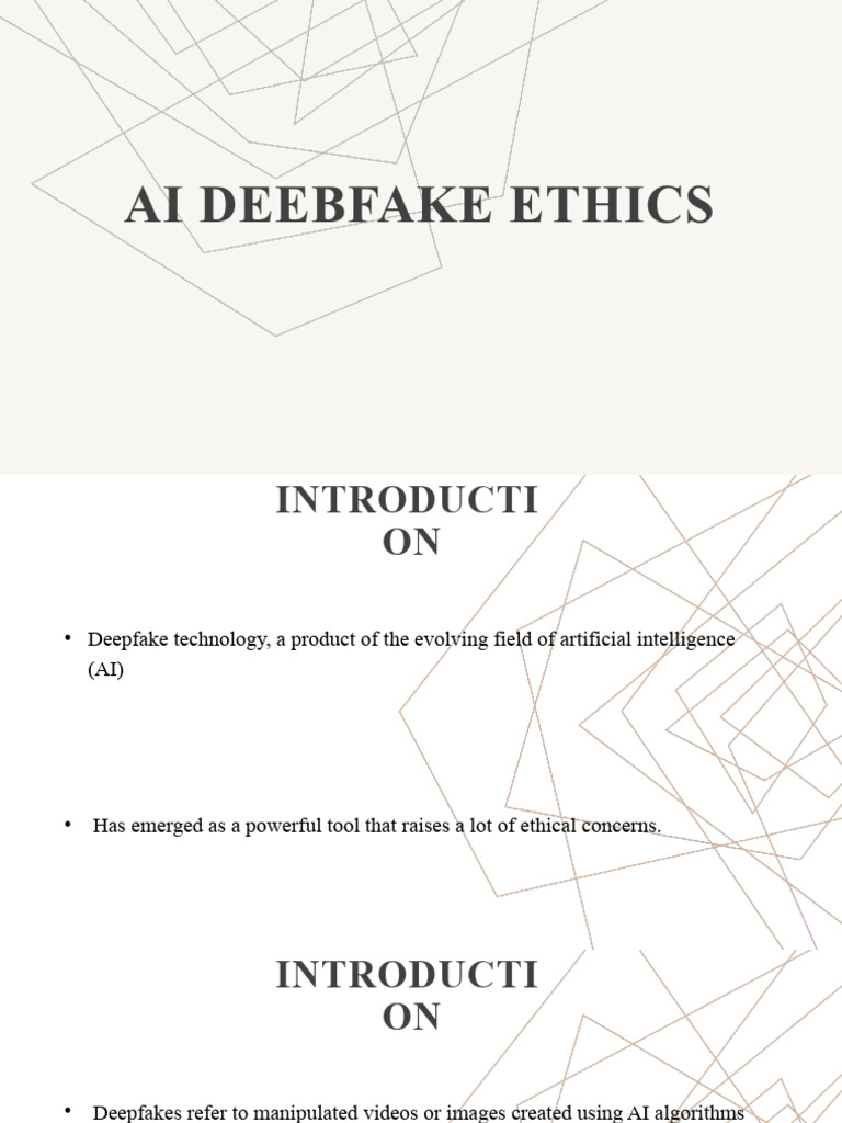Ethical Concerns of Deepfake Technology | PDF