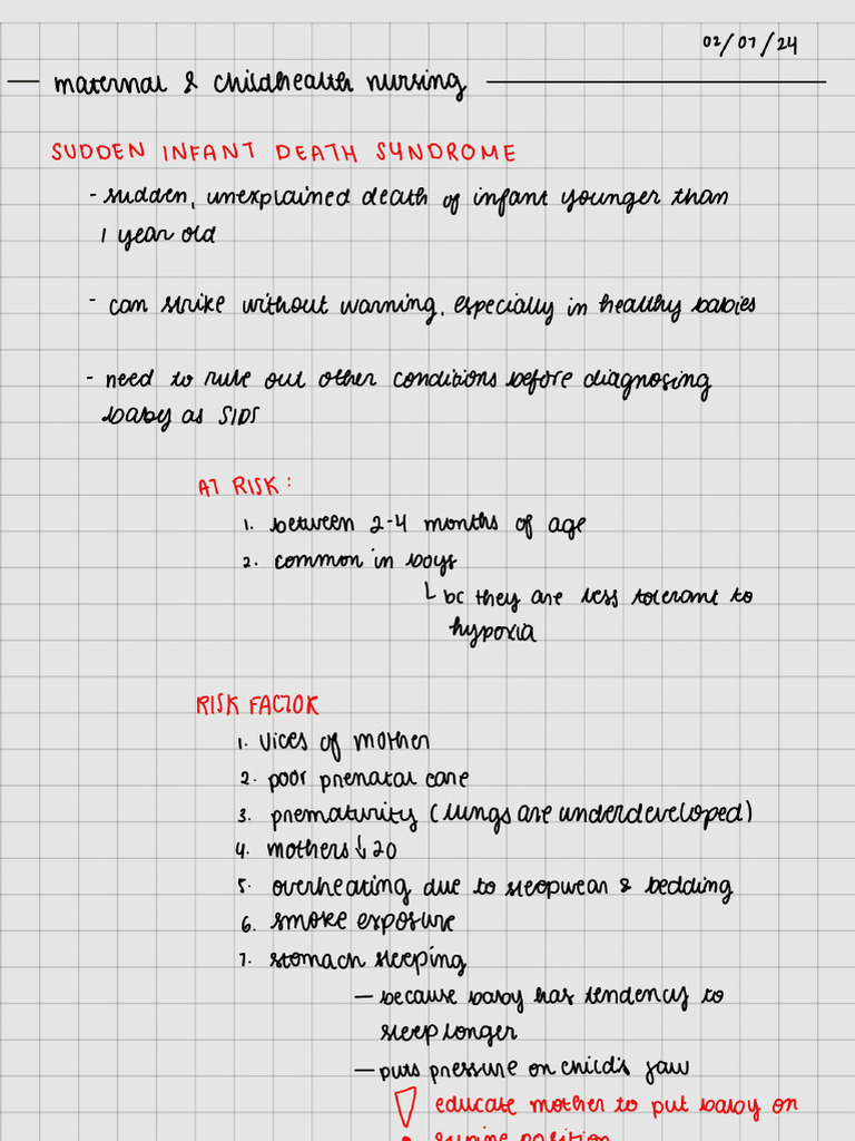 Sudden infant death syndrome infographic